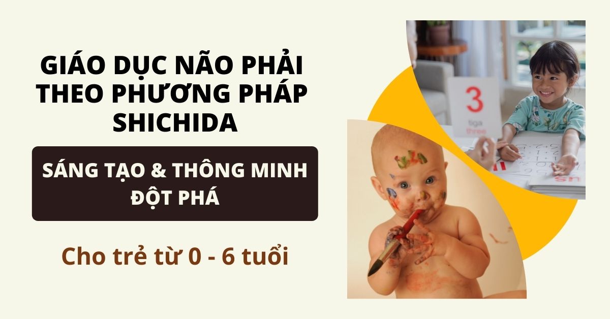 Khóa học Giáo dục não phải theo phương pháp Shichida - Sáng tạo và thông minh đột phá cho trẻ từ 0 - 6 tuổi
